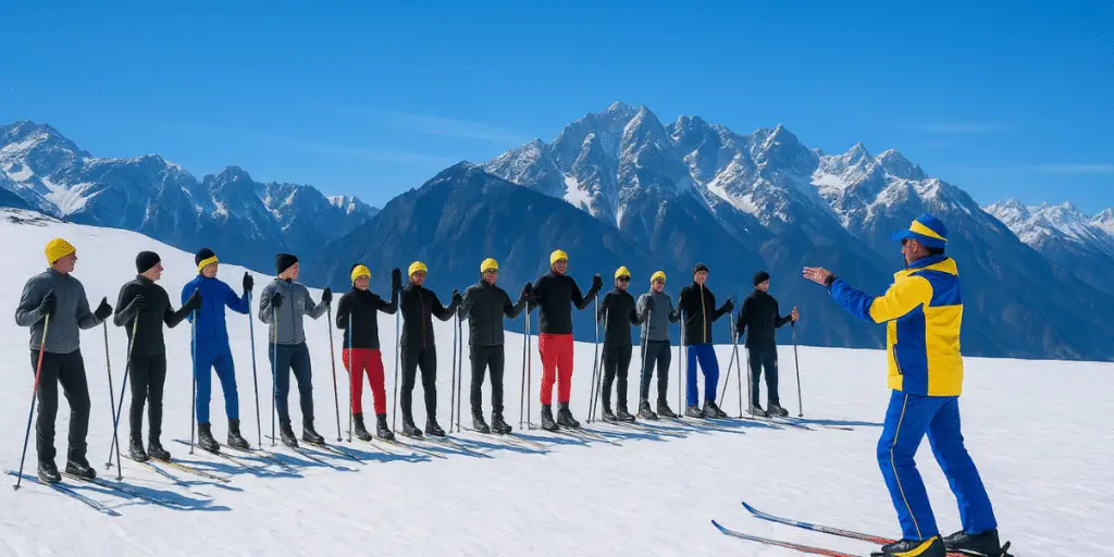 Skiing in Auli