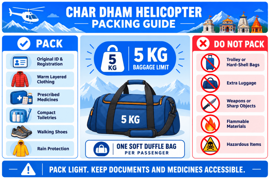 Packing Tips for Char Dham Yatra by Helicopter