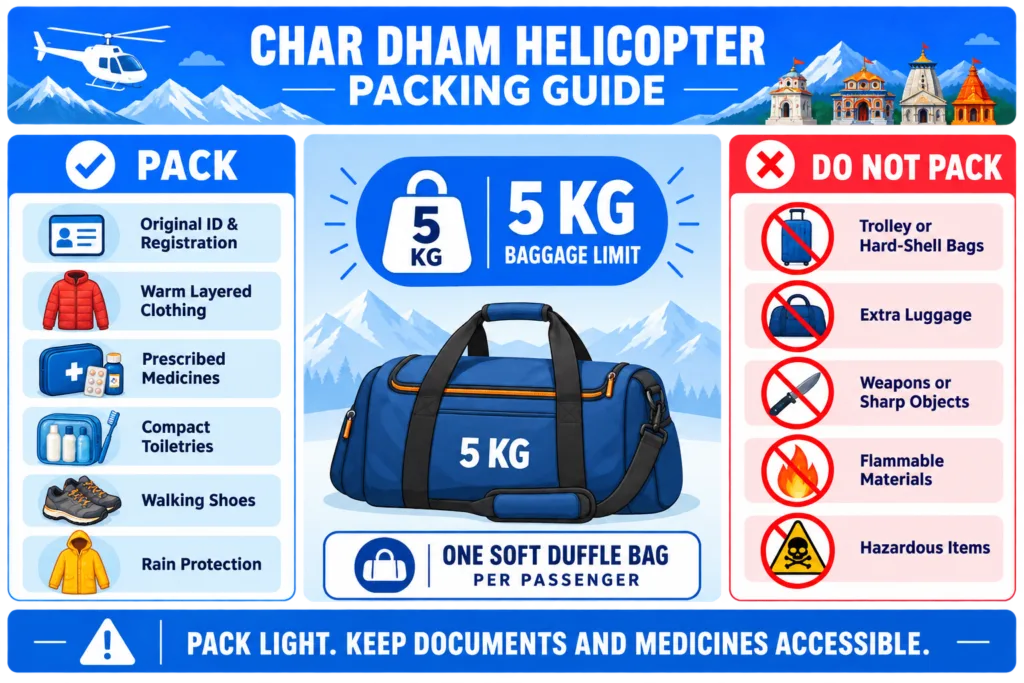 Packing Tips for Char Dham Yatra by Helicopter