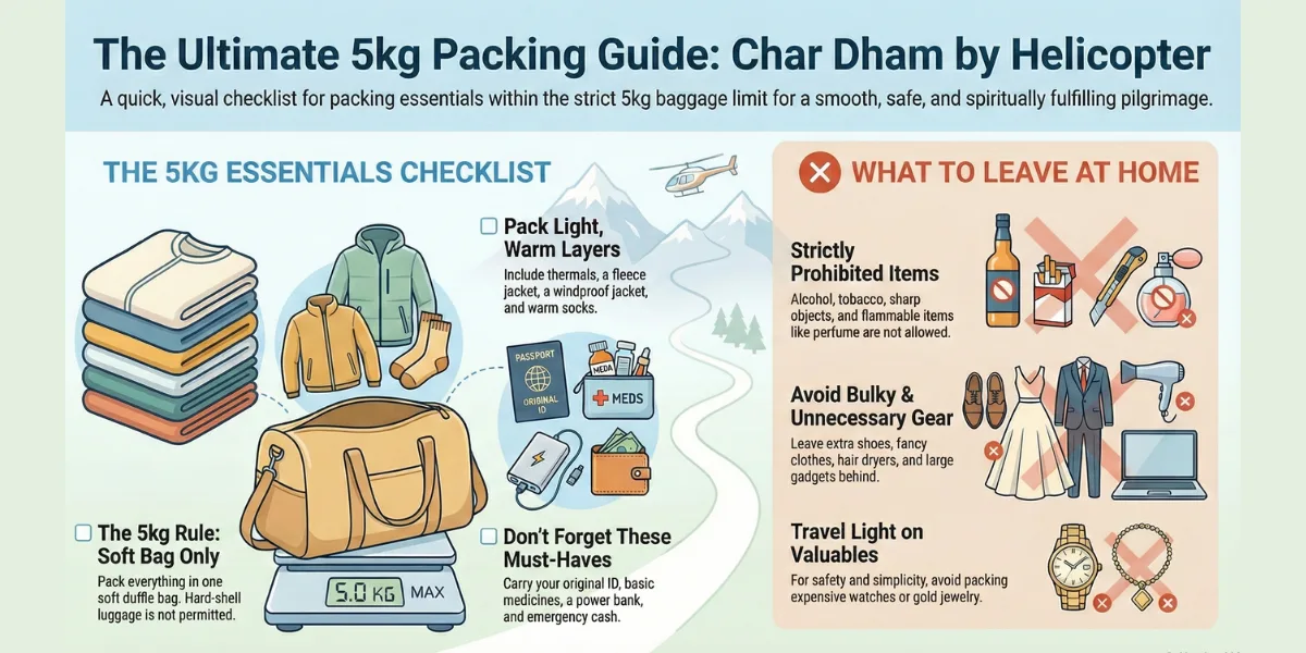 Packing Tips for Char Dham by Helicopter Tours