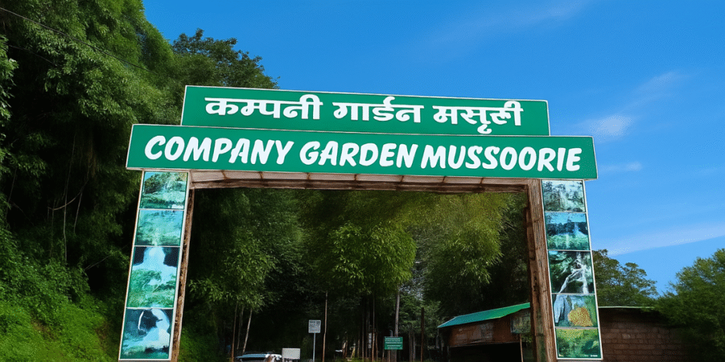 mussoorie company garden entry gate in daytime