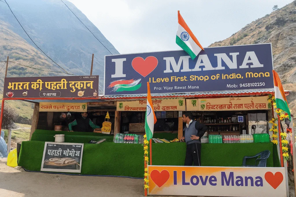 first tea shop of india in mana village