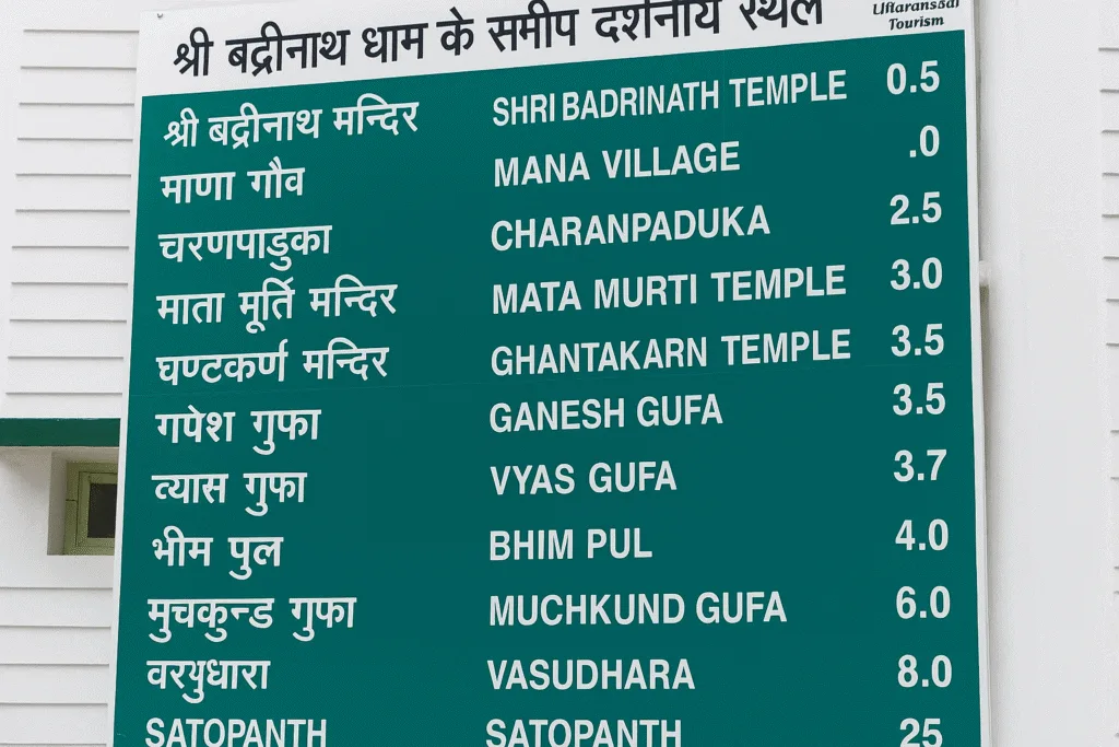 Mana Village Distance from badrinath temple