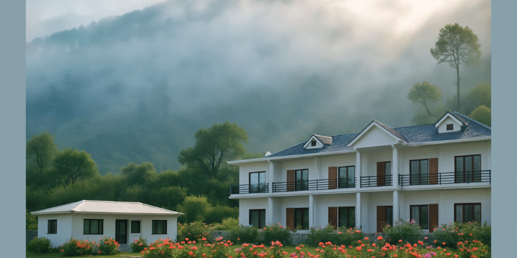 yaantra barkot resort picture in morning time