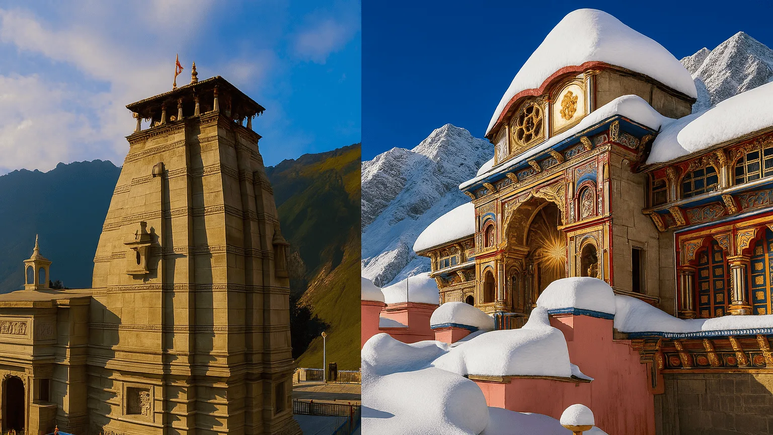 Badrinath Temple Remains Closed for 6 Months Every year due to heavy snowfall and adobe is worshiped at Narsingh Temple in Joshimath.