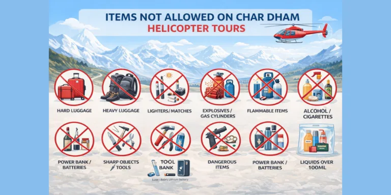 Items Not Allowed on Char Dham Helicopter Tours