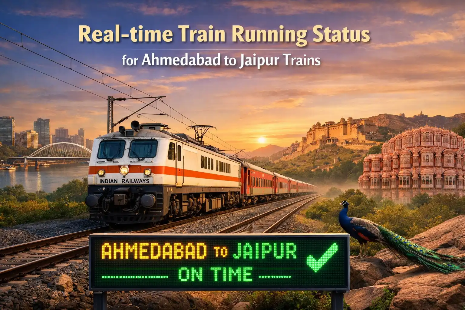 Real-time Train Running Status for Ahmedabad to Jaipur Trains