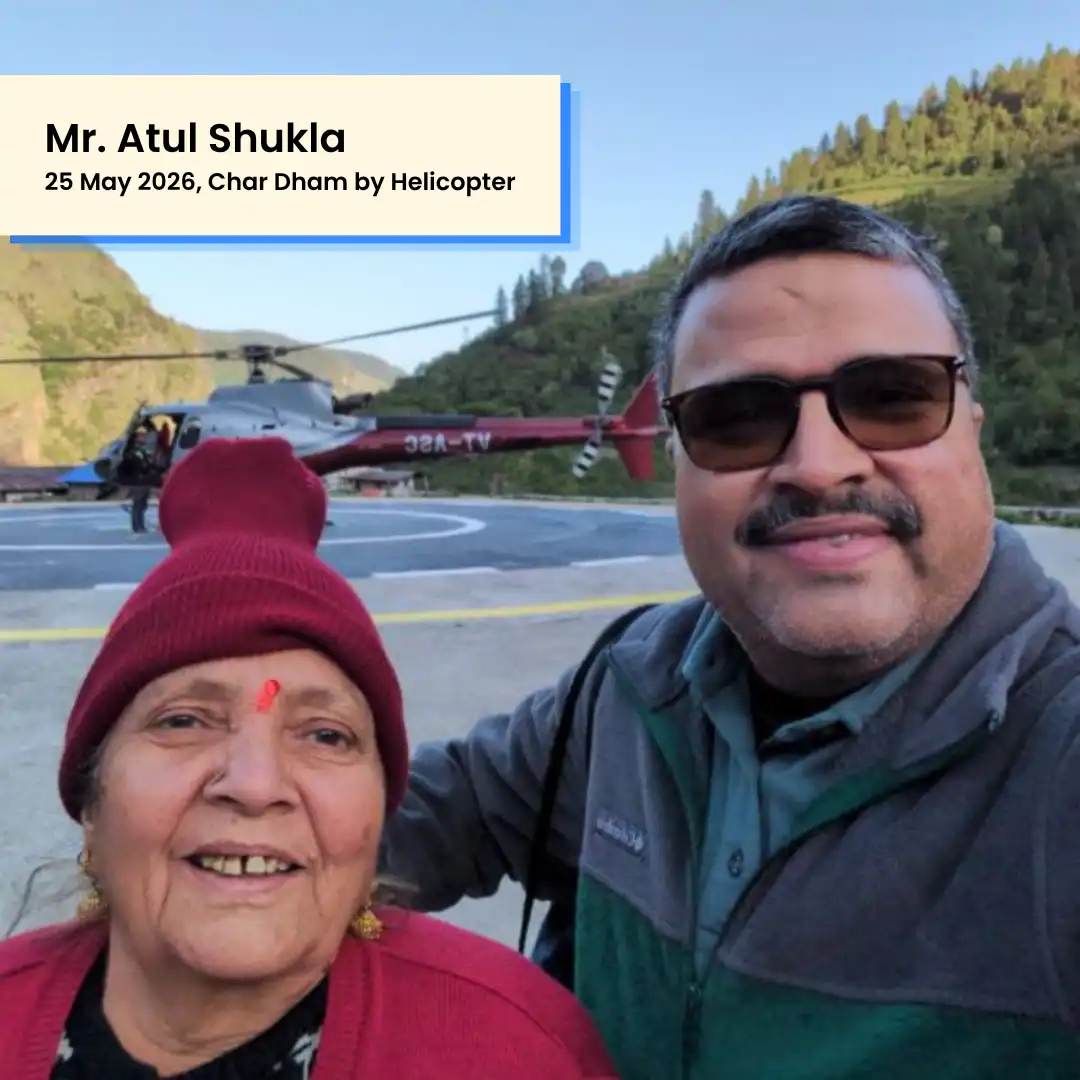 Real guest from Char Dham helicopter tour